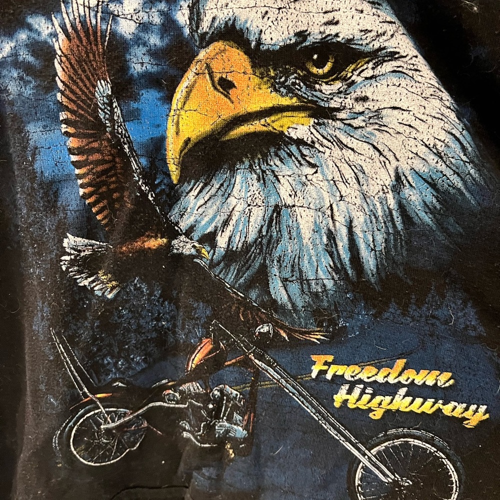 Oversized Black Freedom Highway Sweatshirt